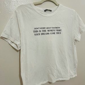 White Zara t shirt